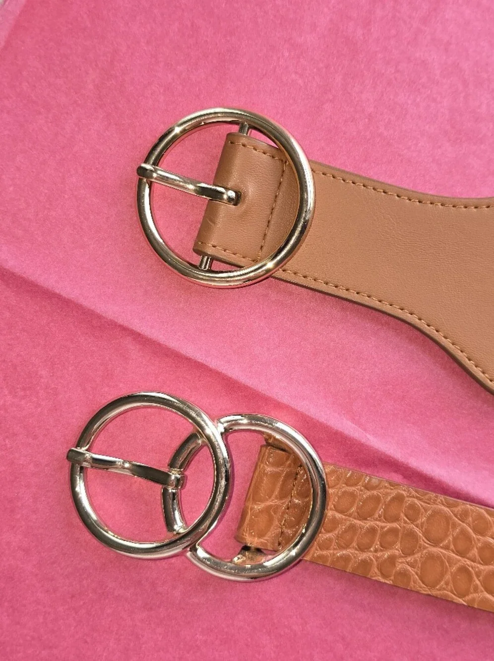 L.C Lauren Conrad and Target Brown Vegan Belts Size L NEW